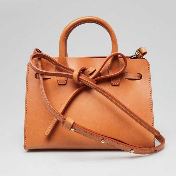 Mansur Gavriel Brown Leather Mini Mini Sun Bag